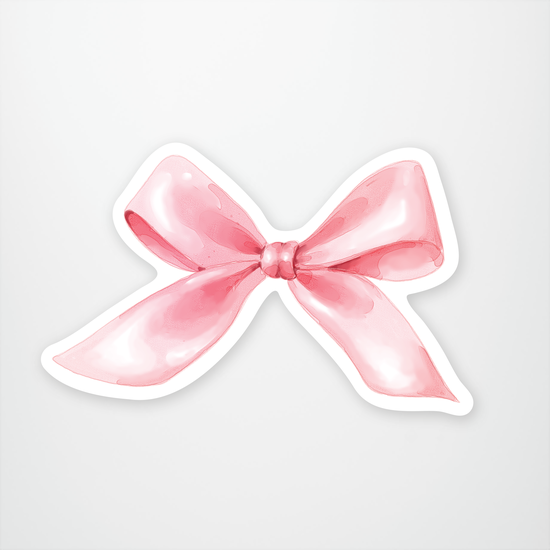 Pink Bow Sticker Pack of 12 units