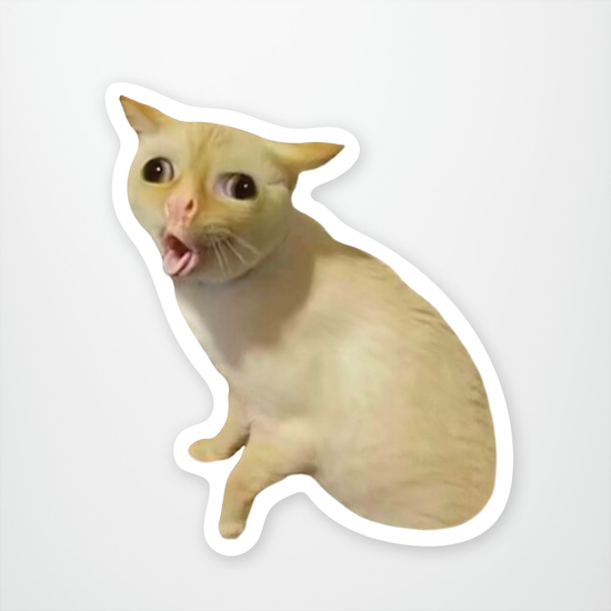 Coughing Cat Sticker Pack of 12 units
