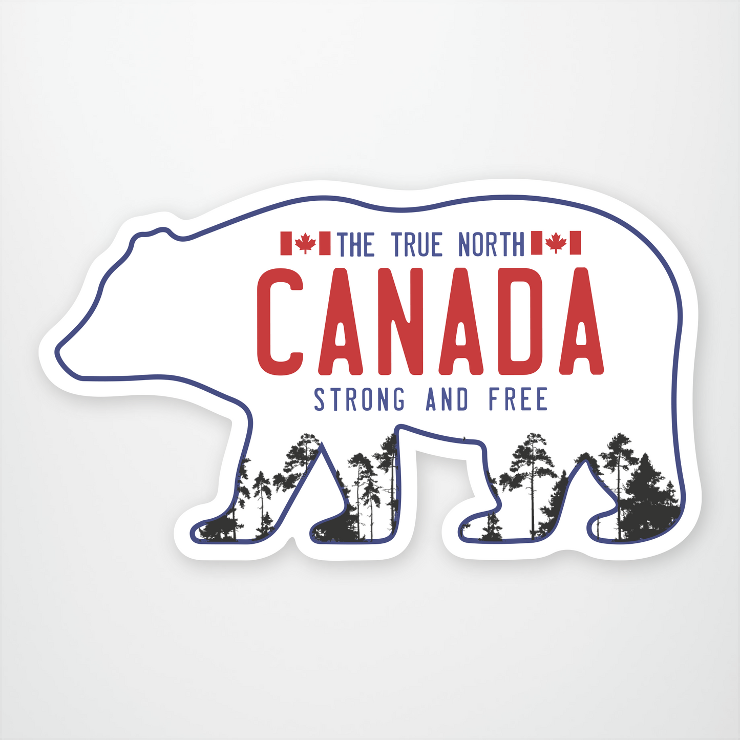 Canada Bear License Plate Sticker Pack (12 units @ $2.25 each)