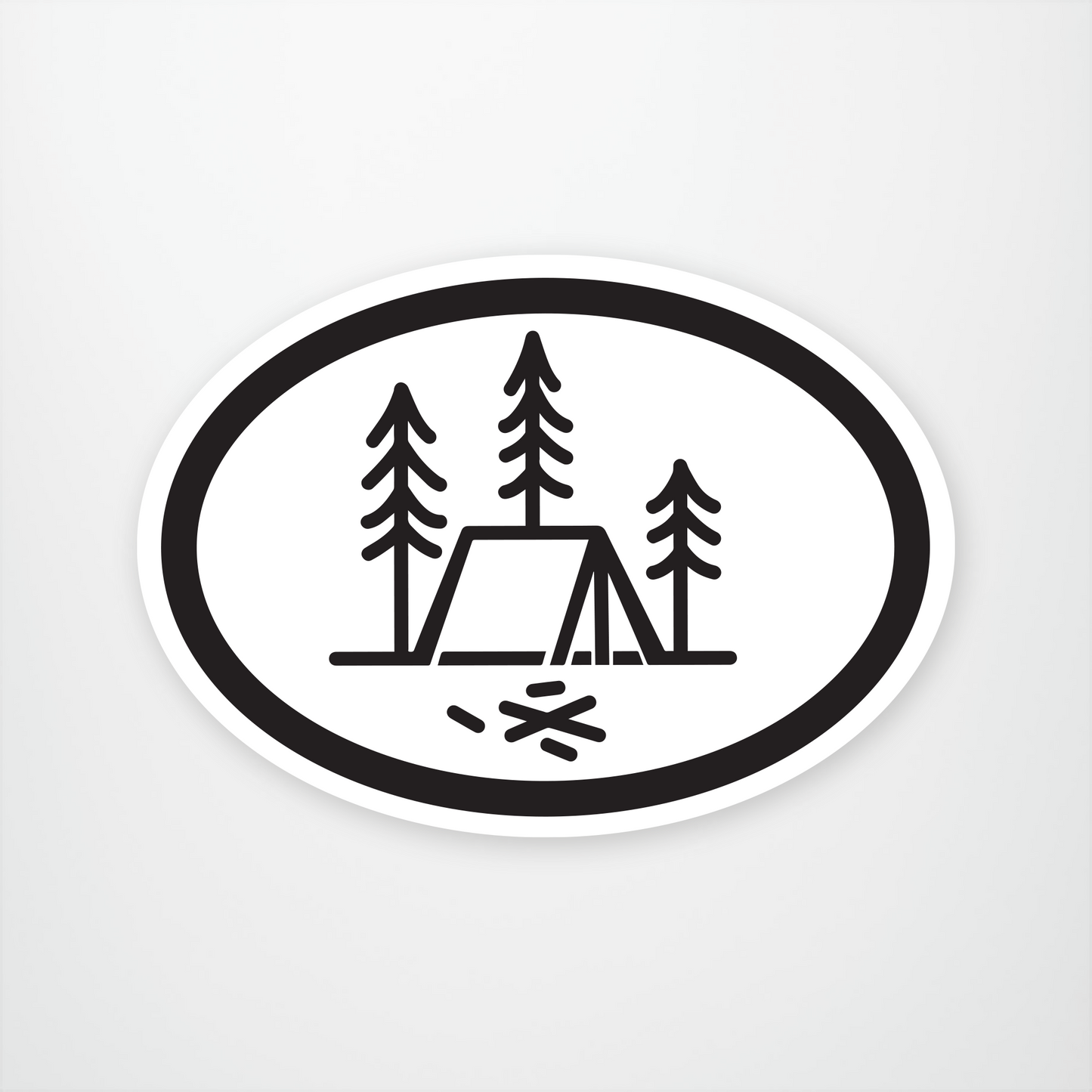 Camping Bumper Sticker
