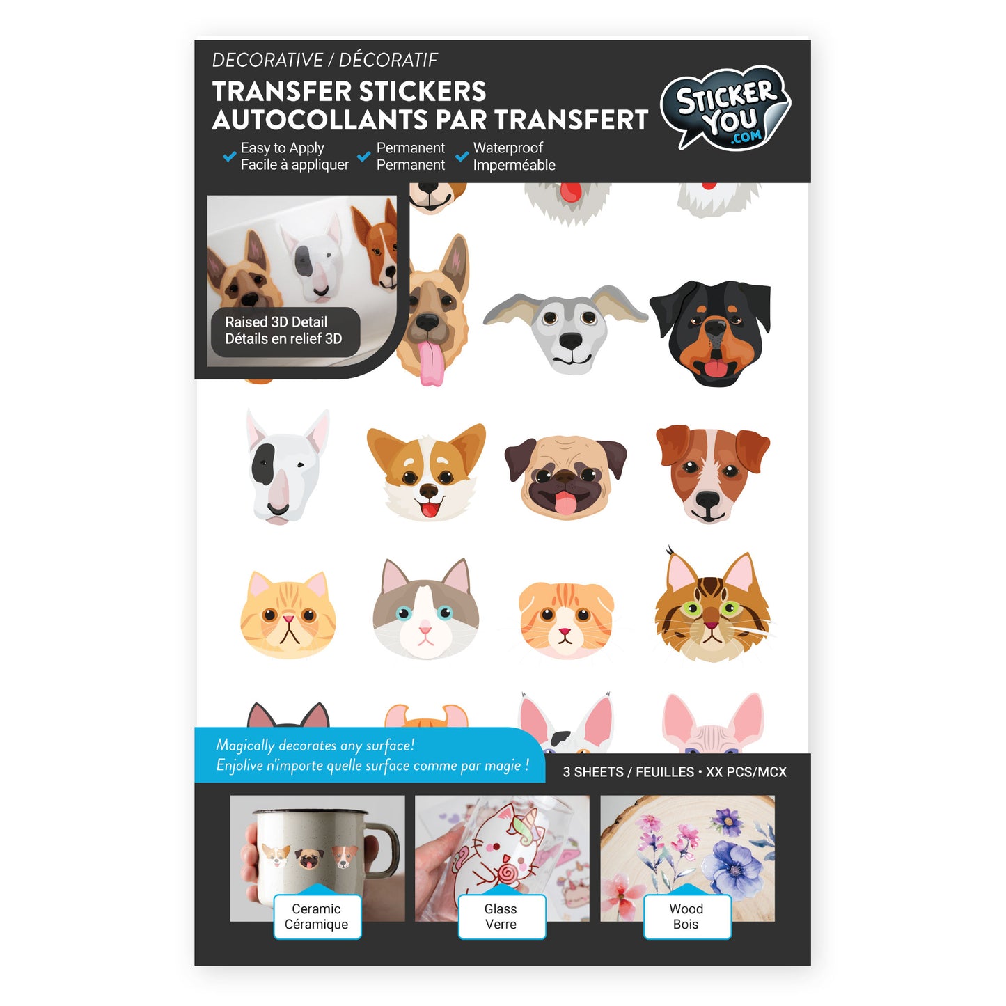 Pets Transfer Stickers