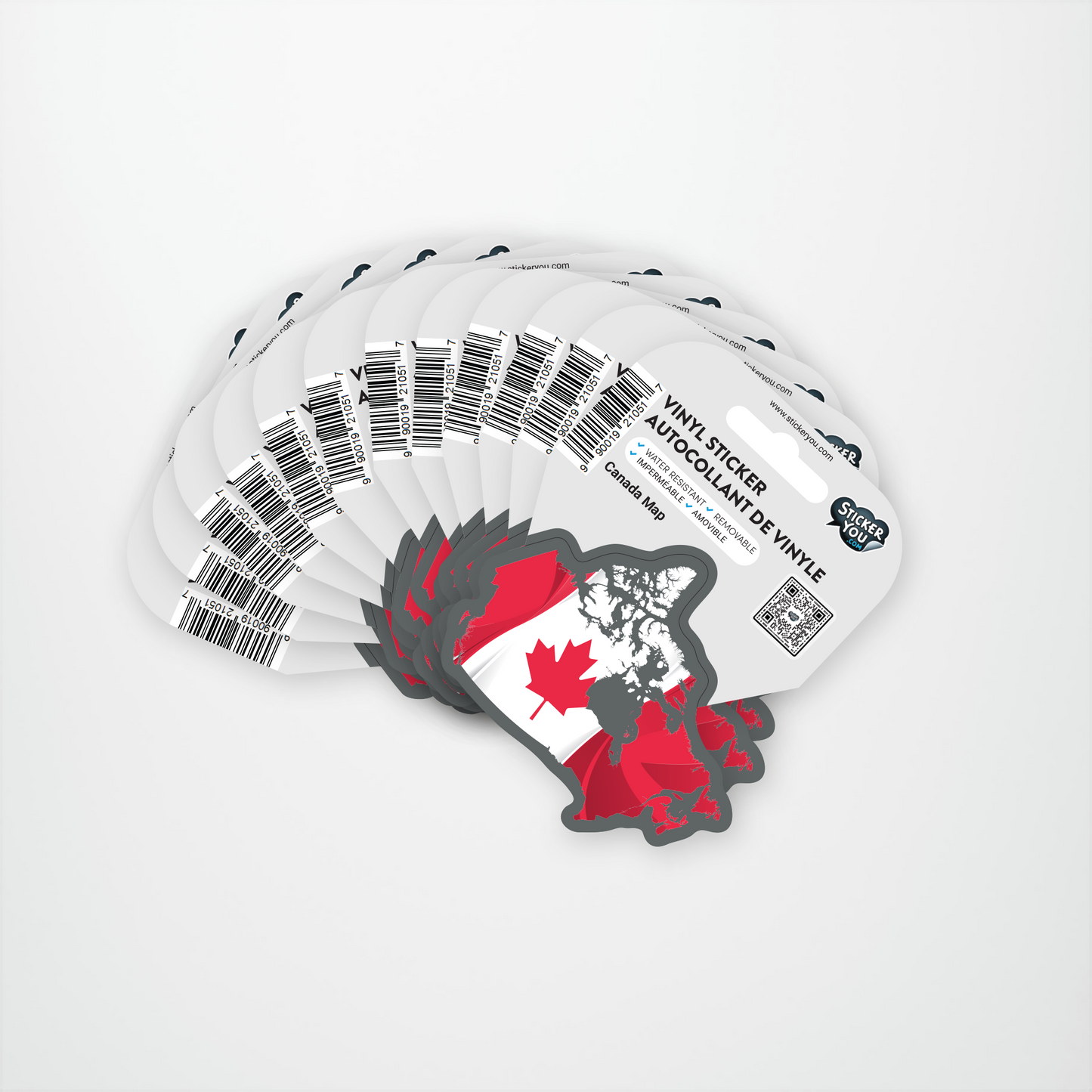 Canada Map Sticker Pack (12 units @ $2.25 each)