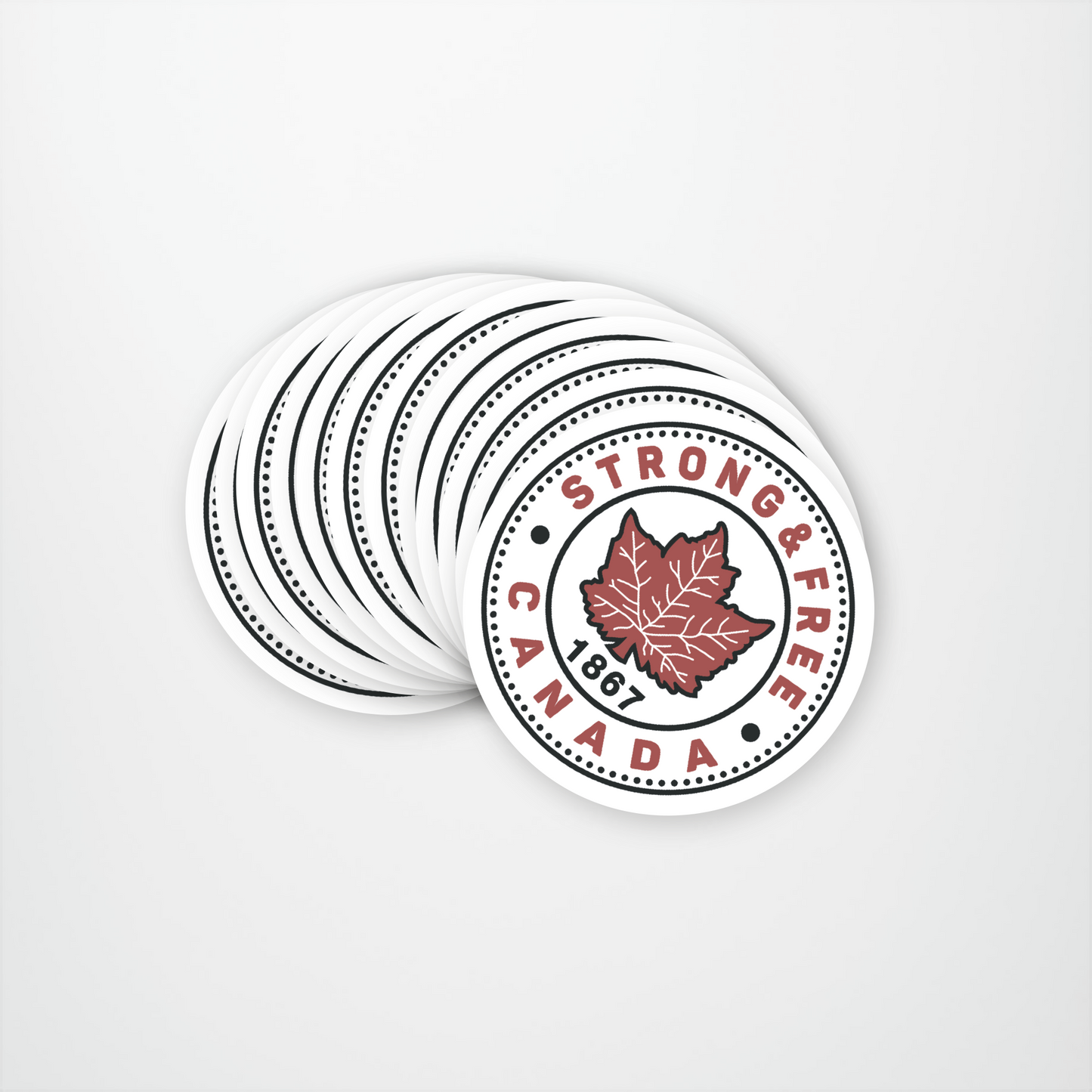 Canada Strong & Free - Circle Magnet Pack (12 units @ $2.25 each)