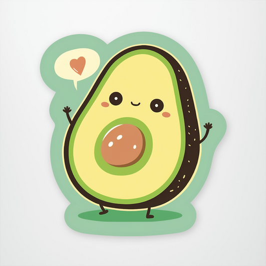 Cute Avocado Sticker Pack of 12 units