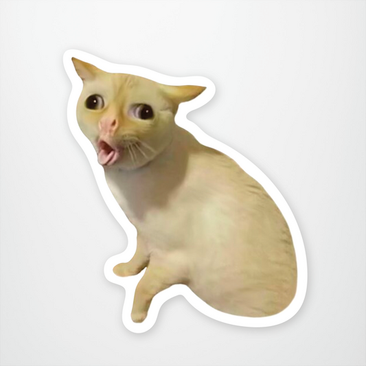 Coughing Cat Sticker Pack of 12 units