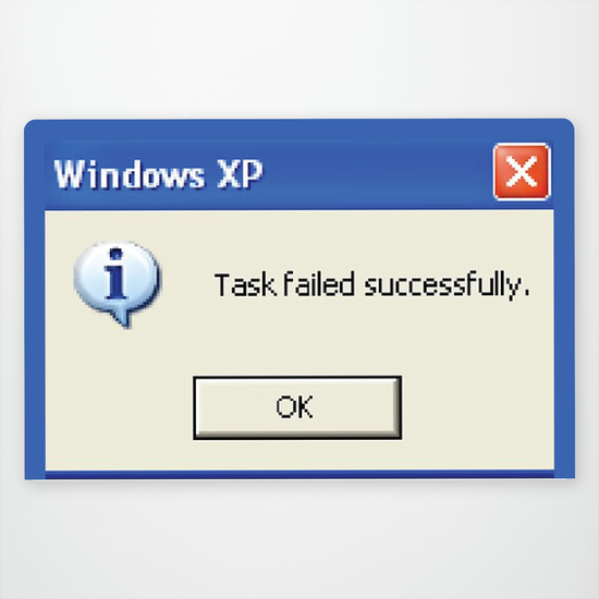 Tasked Failed Sticker Pack of 12 units ($2.25 each)