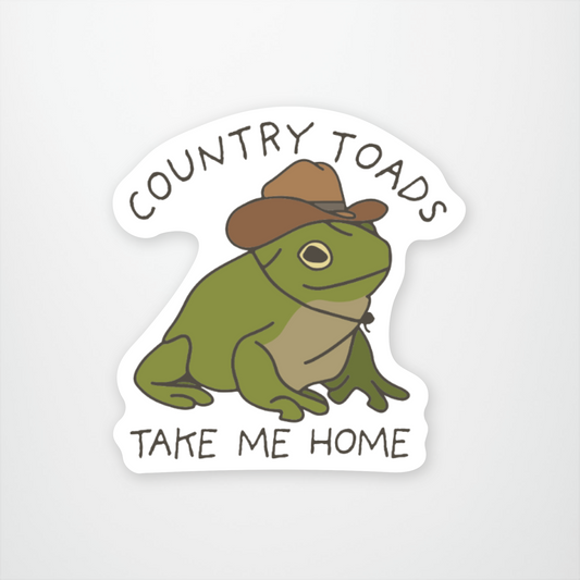 Country Toad Sticker Pack of 12 units ($2.25 each)