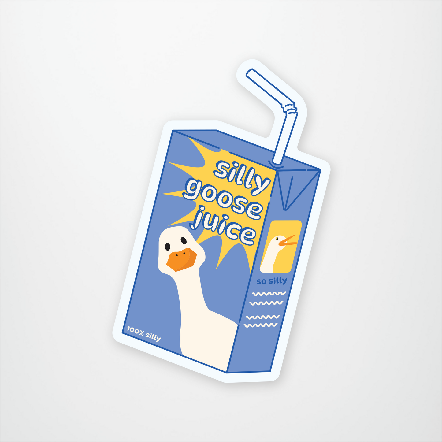 Silly Goose Juice Sticker Pack of 12 units