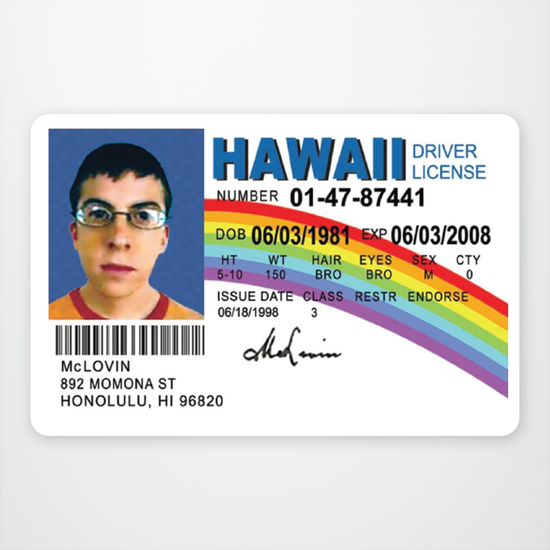 Fake ID McLovin