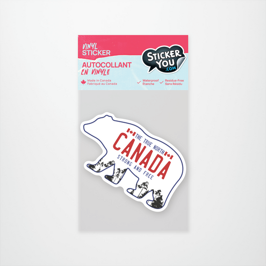 Canada Bear License Plate Sticker Pack (12 units @ $2.25 each)