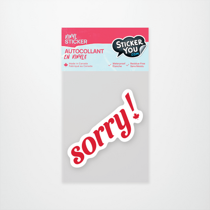 Sorry Maple Leaf Sticker Pack (12 units @ $2.25 each)