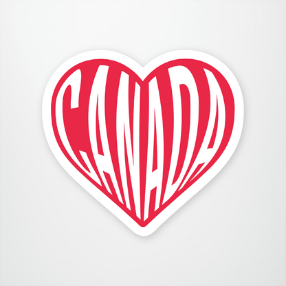 Canada Heart Sticker Pack (12 units @ $2.25 each)