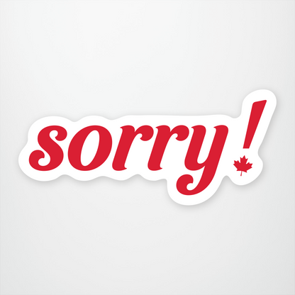 Sorry Maple Leaf Sticker Pack (12 units @ $2.25 each)