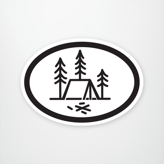 Camping Bumper Sticker