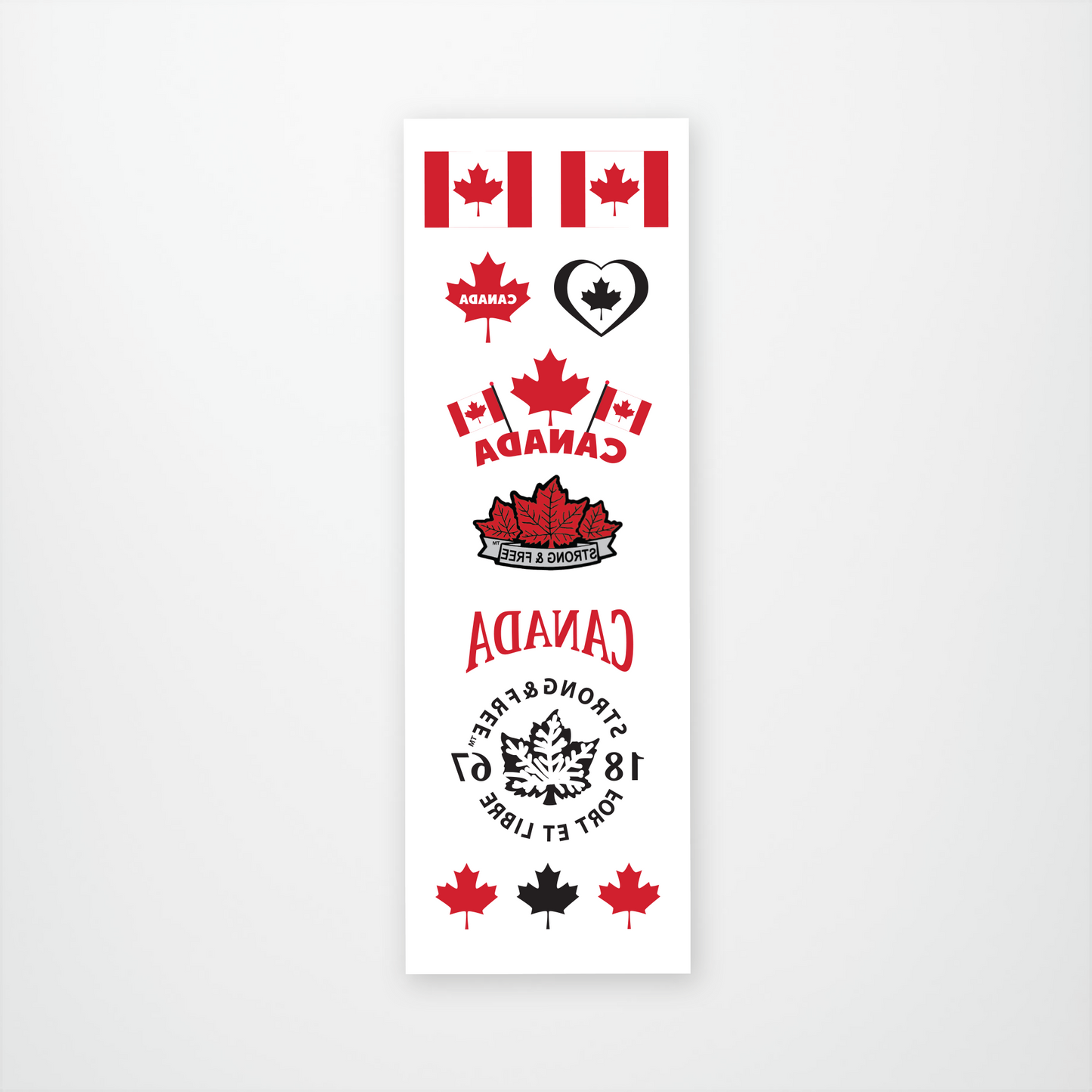 Canada Strong & Free Tattoo Pack (12 units @ $2.25 each)