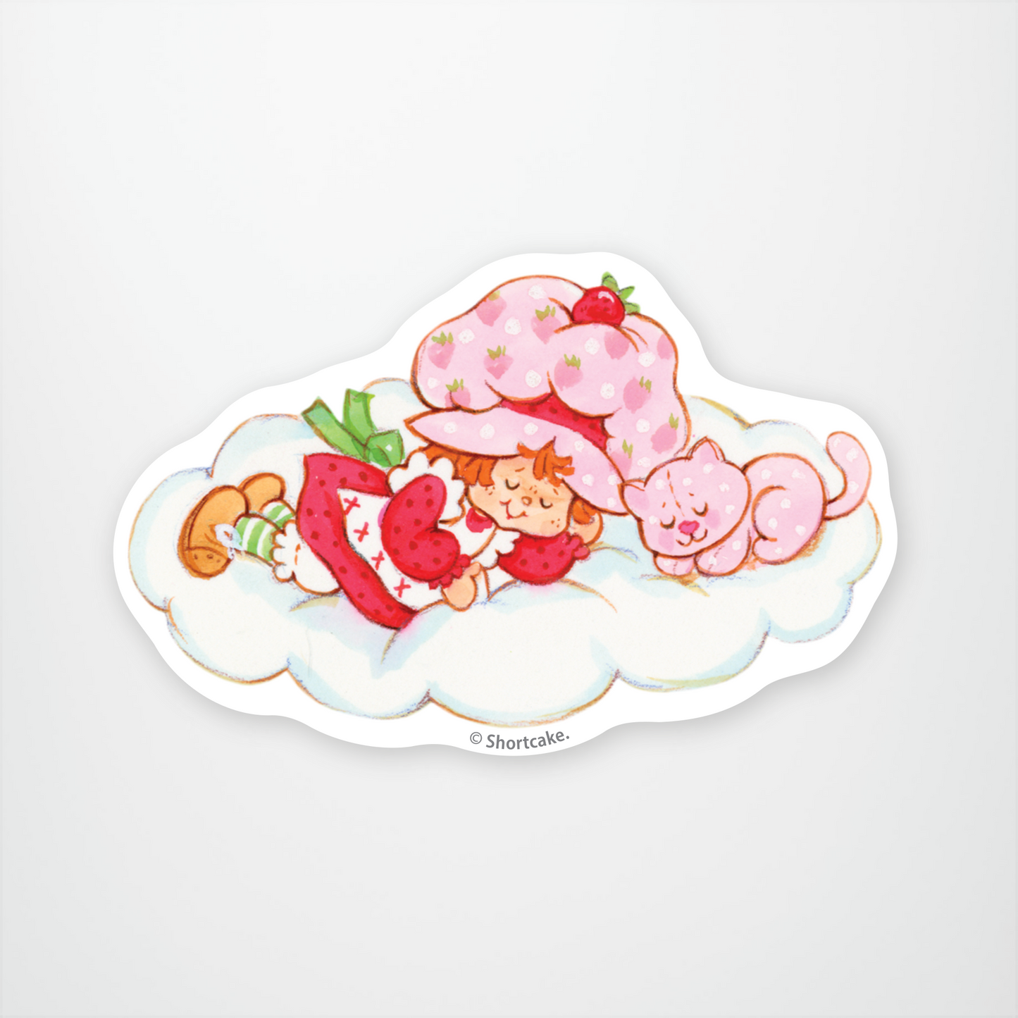 Strawberry Shortcake Sleeping Sticker Pack of 12 units