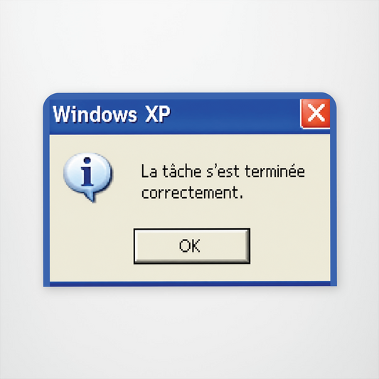 La tache sest terminee