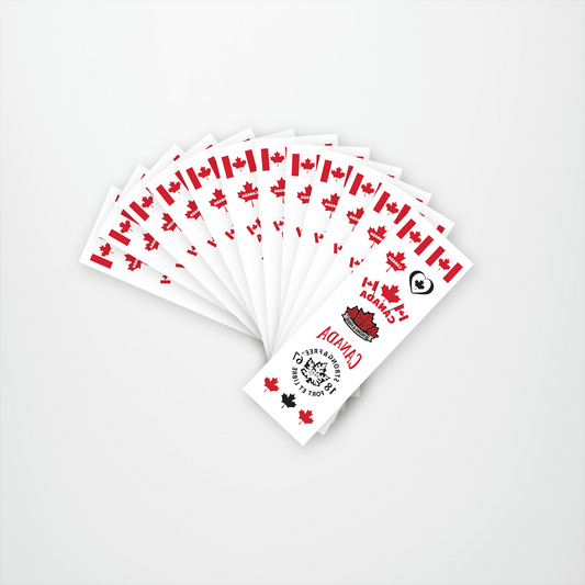 Canada Strong & Free Tattoo Pack of 12 units